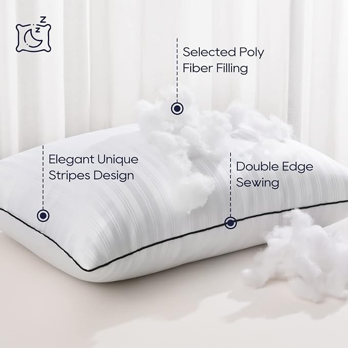 downluxe Bed Pillows Standard Size Set of 2 - Image 5