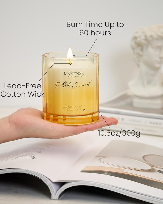 M&SENSE Salted Caramel Fall Scented Candle - Image 4