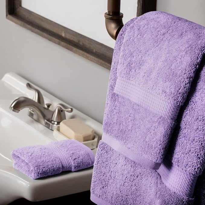 SUPERIOR Egyptian Cotton Pile 3 Piece Towel Set, Includes 1 Bath, 1 Hand - Image 7