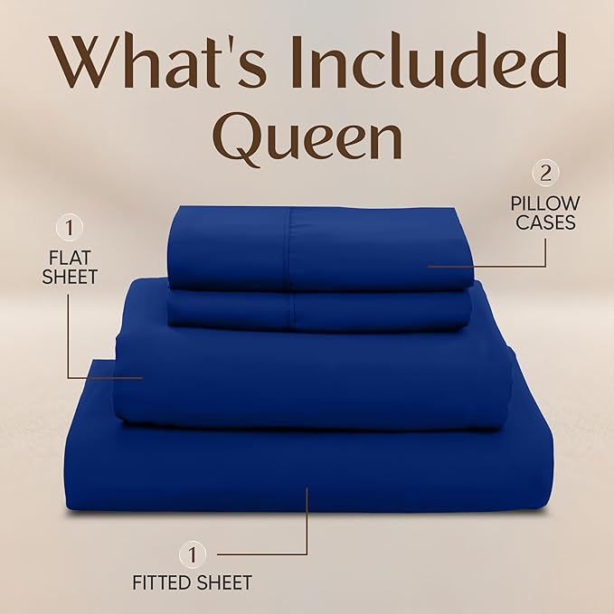 Utopia Bedding Queen Size Sheet Set – 4 Piece Bed Sheets, Soft and Breathable - Image 3