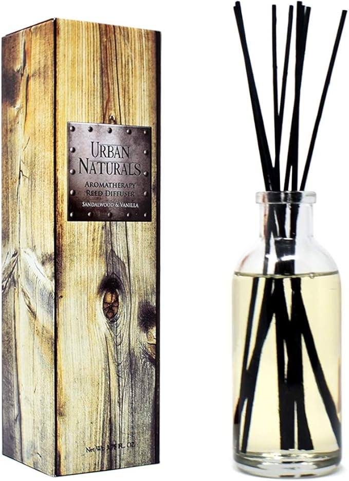 Urban Naturals Sandalwood & Vanilla Reed Diffuser Oil Gift Set | Tahitian by UrbanNaturals