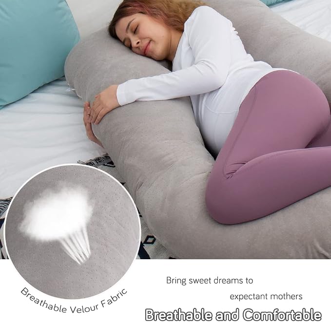 60 Inch Pregnancy Pillows for Sleeping, Extra Large U Shaped Body Pillow - Image 4