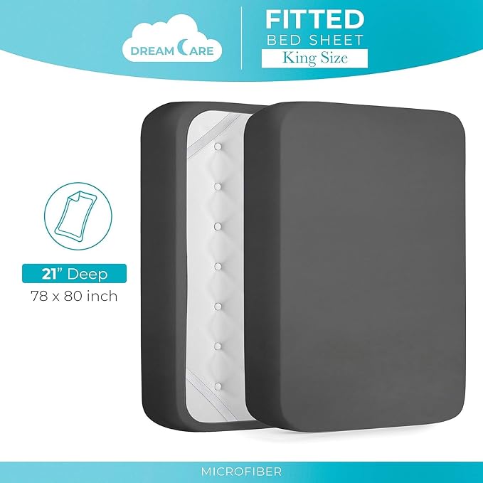 DREAMCARE King Fitted Sheet Only - Image 4