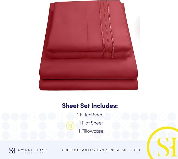 Twin XL Sheets - Breathable Luxury Sheets - 1800 Supreme Collection Extra Soft - Image 4