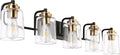 SOLFART Vintage Vanity Lights for Bathroom 5 Light Bathroom Vanity Light Black by SOLFART