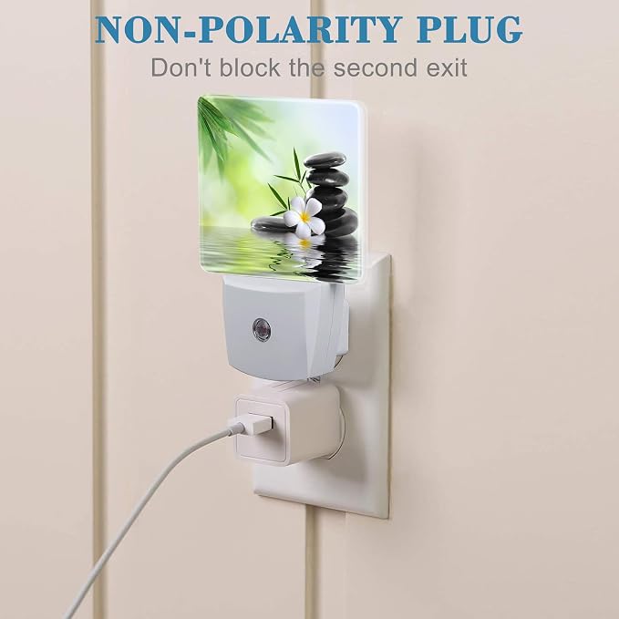 Plug in Night Lights Spa Concept Zen Stones Nightlight Plug Into Wall Dusk to - Image 3