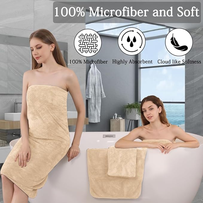 4 Piece Extra Large Bath Towels 35x70 Inches - Image 3