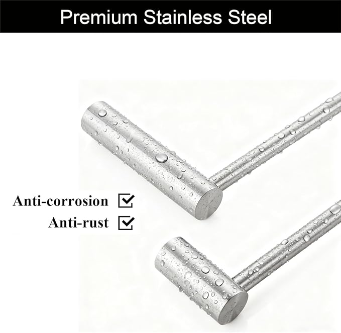 Towel Racks for Bathroom, NEWRAIN 30 inch Double Bath Towel Bar Wall Mounted - Image 5