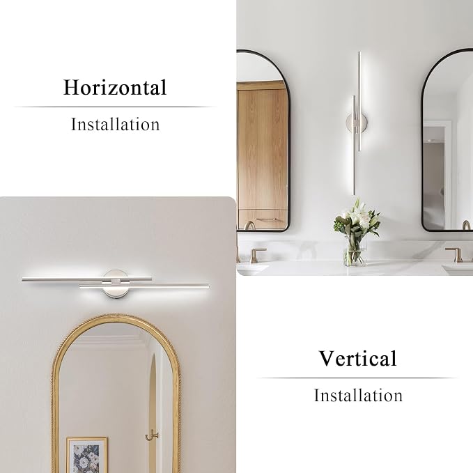 EDISLIVE Dimmable Modern LED Vanity Light Fixtures Bathroom Vanity Wall Lighting - Image 3