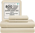 800TC Egyptian Cotton Bedding Sheets & Pillowcases by CHATEAUHOMECOLLECTION