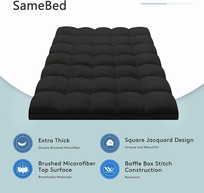 SameBed Mattress Topper Cal King, Extra Thick Mattress Pad Cover - Image 2