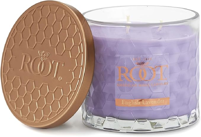 Root Candles Scented Candles Honeycomb Glass Premium Handcrafted Beeswax Blend by RootCandles
