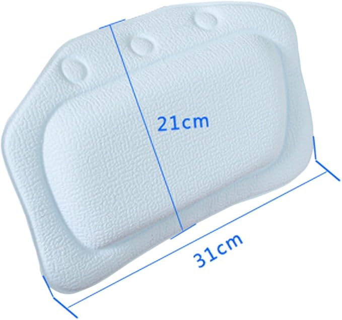 Bath Pillow with Suction Cups Spa Headrest Cushion - Image 3