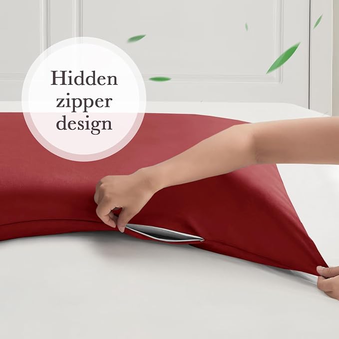 Curved Pillow Case Queen Size, Side Sleeper Pillow Cases Cover Cooling Rayon - Image 6