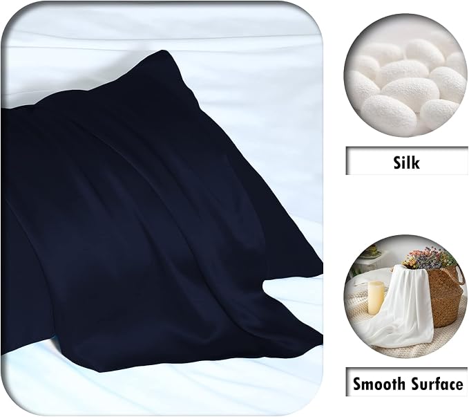 Mulberry Silk Pillowcase for Hair and Skin Standard Size 20"X 26" Pillow Case - Image 2
