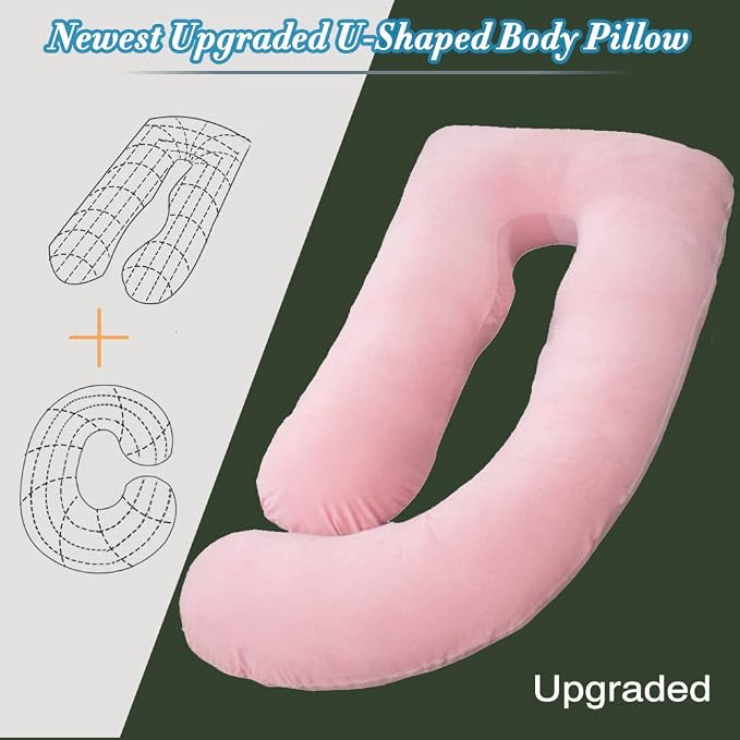60 Inch Pregnancy Pillows for Sleeping, Extra Large U Shaped Body Pillow - Image 7