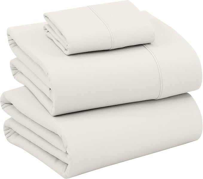RUVANTI 100% Cotton Sheets – Twin XL Size Percale Bedding, Cooling & Breathable by Ruvanti