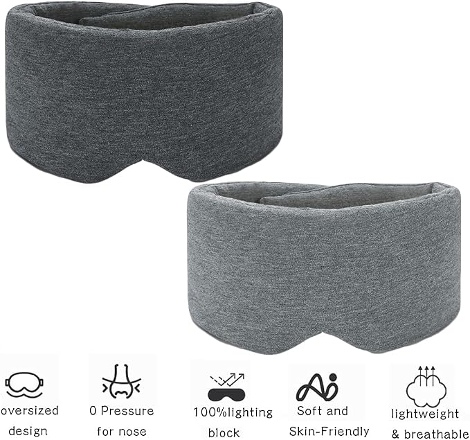 Sleep Mask for Men Women, 100% Cotton Sleep Eye Mask - Image 5