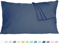 Pillow Cases, Standard Queen Size Cotton Percale Weave Pillowcases, Pre-Shrunk by HOMTEC