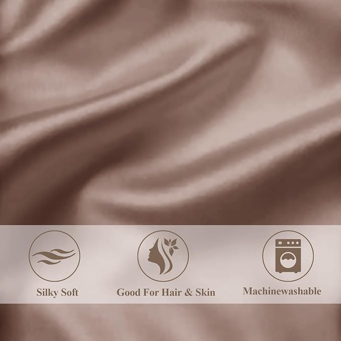 Queen Satin Pillowcase for Hair 2pc, Similar to Silk Pillow Cases, Easier Care - Image 5