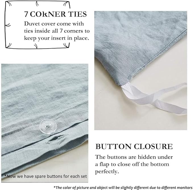 Simple&Opulence 100% Linen Duvet Cover Set - Image 4