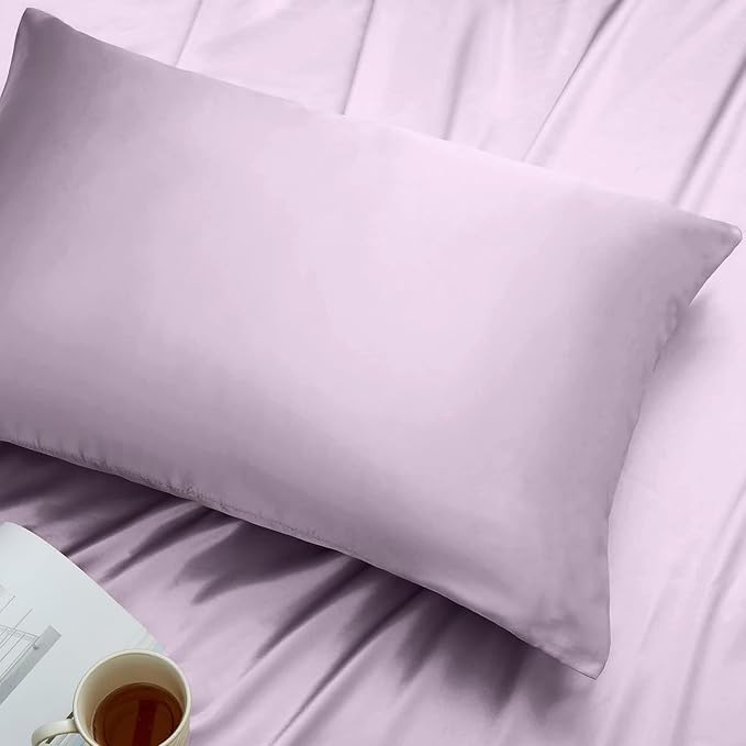 Purple Silk Pillowcase for Hair and Skin Made in USA, Pure 22 Momme Silk Pillow - Image 6