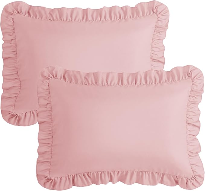 KKJIAF Ruffle Pillow Cases Standard Size Set of 2, Ruffled Pillow Covers - Image 7