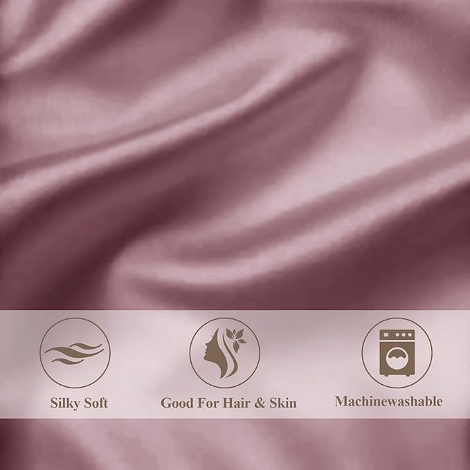 King Satin Pillowcase for Hair 2pc, Similar to Silk Pillow Cases, Easier Care - Image 5