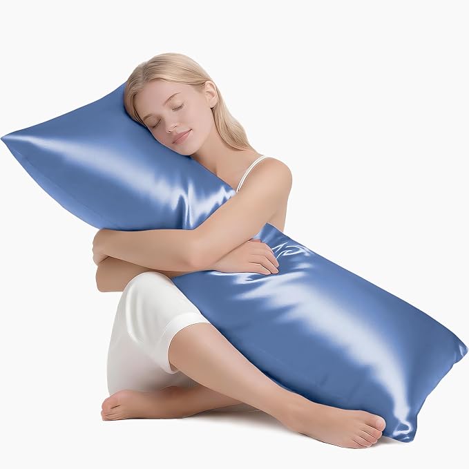 MR&HM Satin Body Pillow Cover, Soft and Breathable Body Pillow Case by MRHM