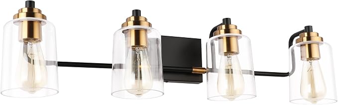 SOLFART Vintage 4 Light Bathroom Vanity Light Bathroom Light Fixtures Over by SOLFART