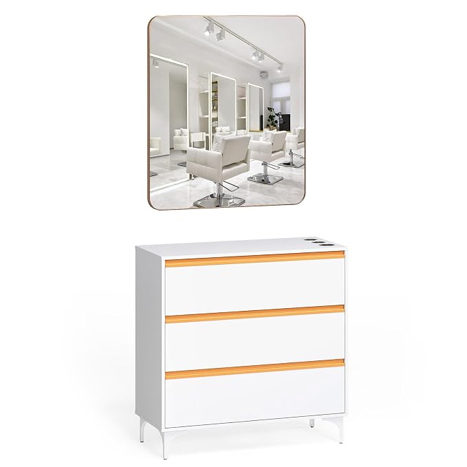 OmySalon Salon Station for Hair Stylists, Free Standing Barber Cabinet - Image 2