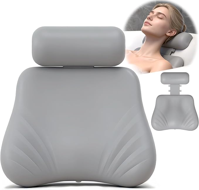 Silicone Bath Pillow, Upgraded Bath Pillows by SOGUELIN