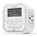 Fosmon 7 Day Digital Timers for Electrical Outlets, Indoor Plug-in Light Timers by Fosmon