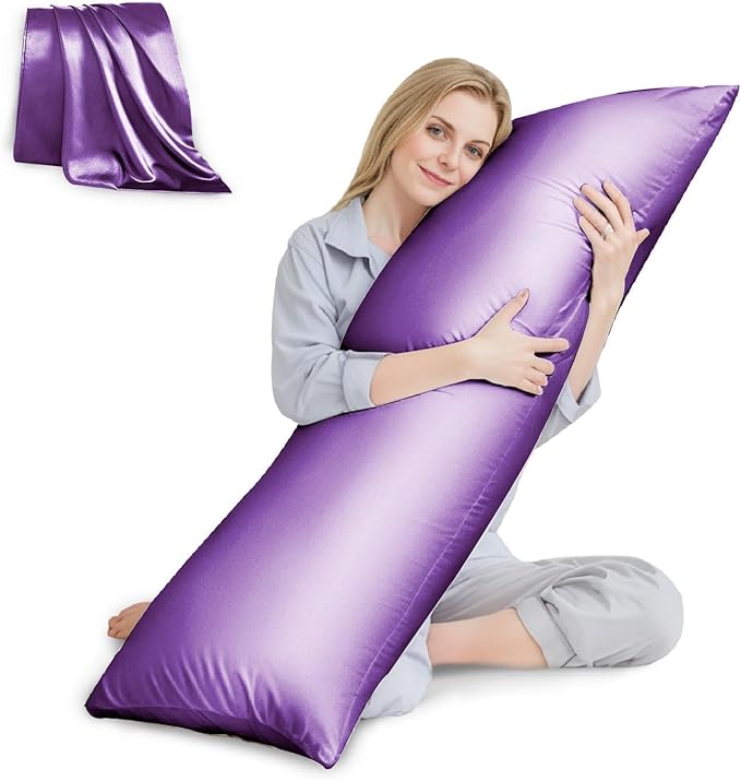 HUXMEYSON Body Pillow with Satin Pillowcase, Body Pillow by HUXMEYSON