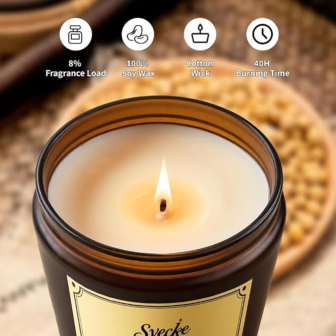 4 Pack 28oz Scented Candles, Soy Wax Jar Candles, Coconut Vanilla, Scented - Image 2