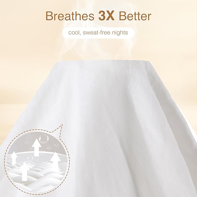 SONORO KATE 100% French Linen Duvet Cover Queen Size, Soft Breathable - Image 3