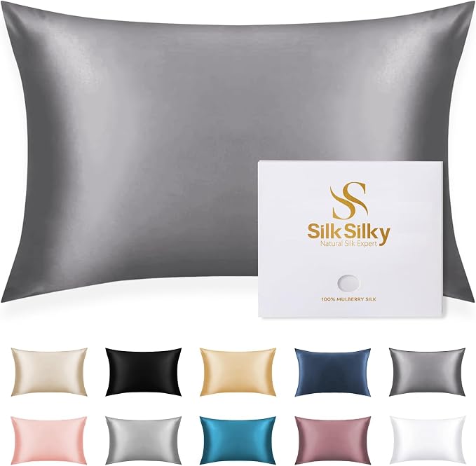 SilkSilky 100% Mulberry Silk Pillowcase by SilkSilky