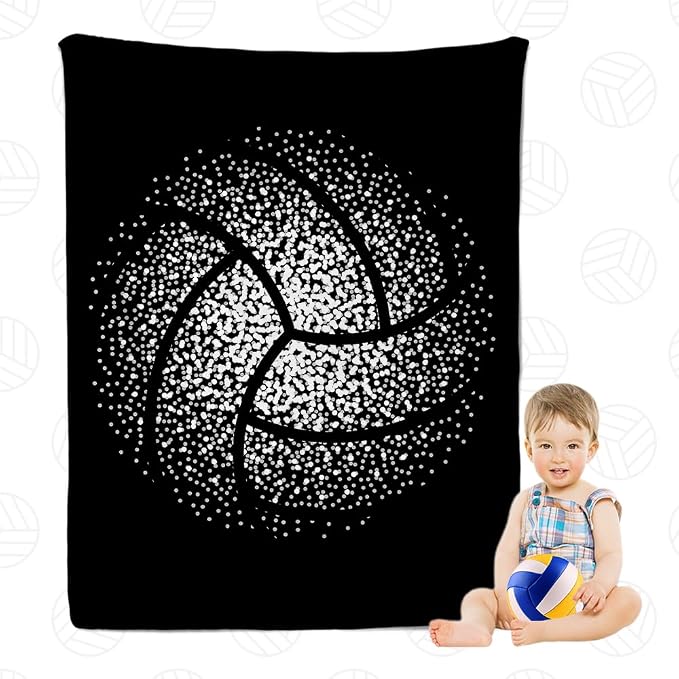 Volleyball Blanket Gift for Boy Girl, Volley Ball Sport Throw Lightweight Super by Padumuttara