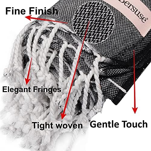 Bersuse 100% Cotton Anatolia XL Throw Blanket Turkish Towel - Image 8