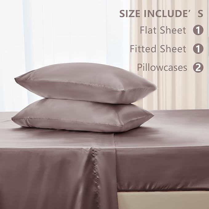 CozyLux Satin Sheets King Size Sheet Set - Image 6