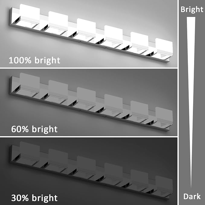Tipace 6 Lights Dimmable LED Modern Vanity Lights - Image 8