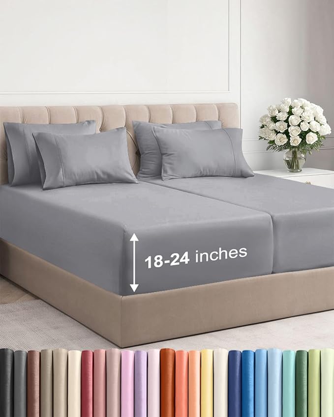 Extra Deep Split King Sheet Set by CGKUnlimited