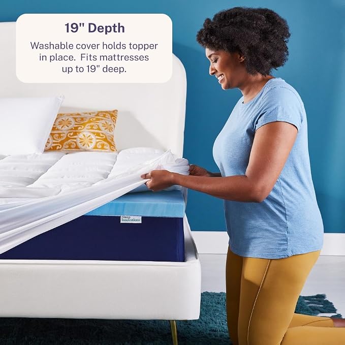 Sleep Innovations Dual Layer 4 Inch Memory Foam Mattress Topper, California - Image 5