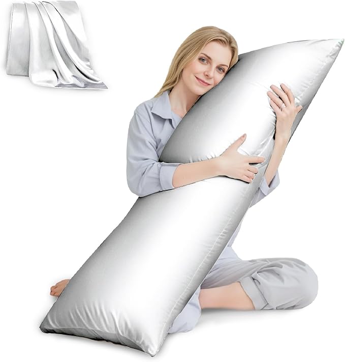 HUXMEYSON Body Pillow with Satin Pillowcase, Body Pillow by HUXMEYSON