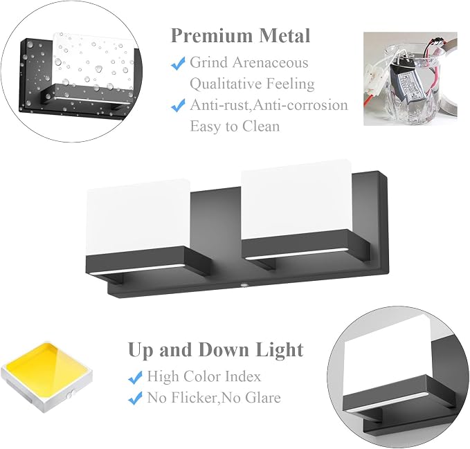Tipace LED Dimmable Bathroom Vanity Light - Image 3