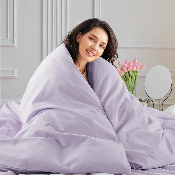 NEXHOME PRO King Duvet Cover Set, 100% Washed Cotton - Image 6