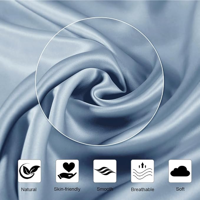 Ravmix Silk Pillow Cases with Zipper, 21momme Mulberry Silk Pillowcase - Image 6