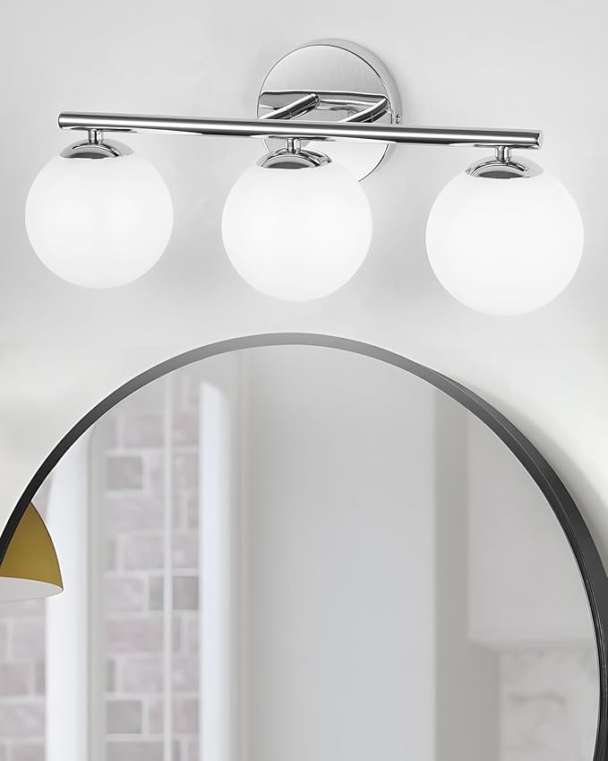 Globe Bathroom Light Fixtures Chrome Vanity Light by foucasalLighting