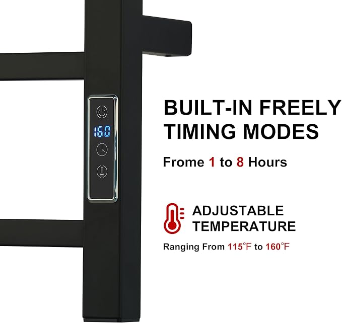 Heated Towel Racks for Bathroom, Wall Mounted Electric Towel Warmer Racks - Image 2