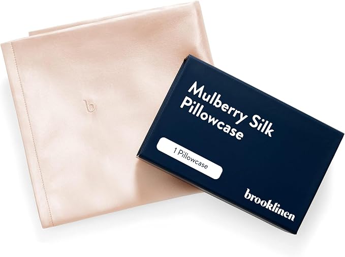 Brooklinen Mulberry Silk Pillowcase – 100% Pure Silk Pillow Case, Soft & Durable by Brooklinen